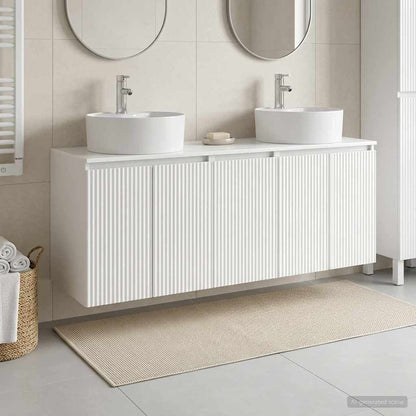 vidaXL Bathroom Cabinet Set 3 pcs High Gloss White 49.5 x 44.5 x 65 cm