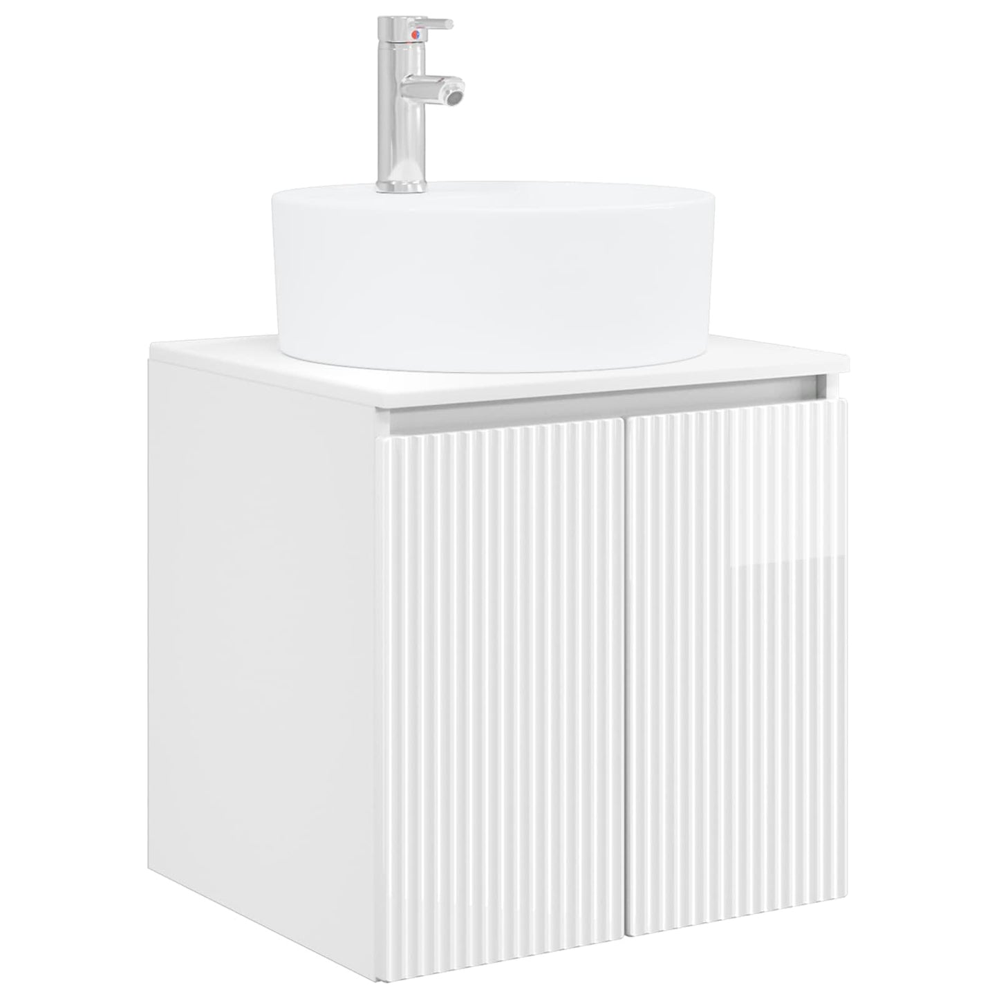 vidaXL Bathroom Cabinet Set 3 pcs High Gloss White 49.5 x 44.5 x 65 cm