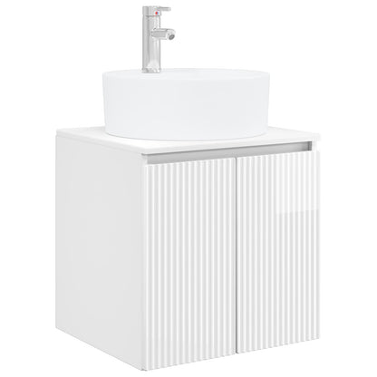 vidaXL Bathroom Cabinet Set 3 pcs High Gloss White 49.5 x 44.5 x 65 cm