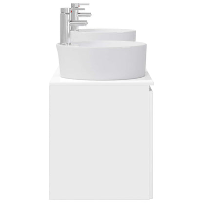 vidaXL Bathroom Cabinet Set 3 pcs High Gloss White 49.5 x 44.5 x 65 cm