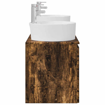 vidaXL Bathroom Cabinet Set 3 pcs Smoked Oak 49.5 x 44.5 x 65 cm