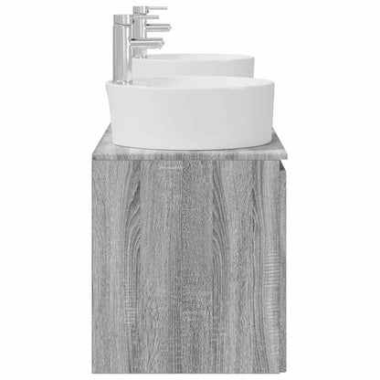 vidaXL Bathroom Cabinet Set 3 pcs Grey Sonoma 49.5 x 44.5 x 65 cm