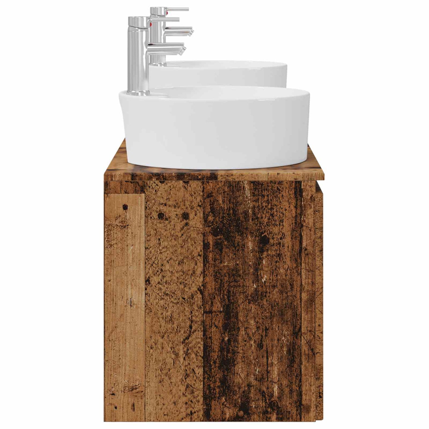 vidaXL Bathroom Cabinet Set 3 pcs Old Wood 49.5 x 44.5 x 65 cm