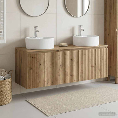 vidaXL Bathroom Cabinet Set 3 pcs Artisan Oak 49.5 x 44.5 x 65 cm