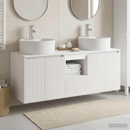 vidaXL Bathroom Cabinet Set 3 pcs White 49.5 x 44.5 x 65 cm