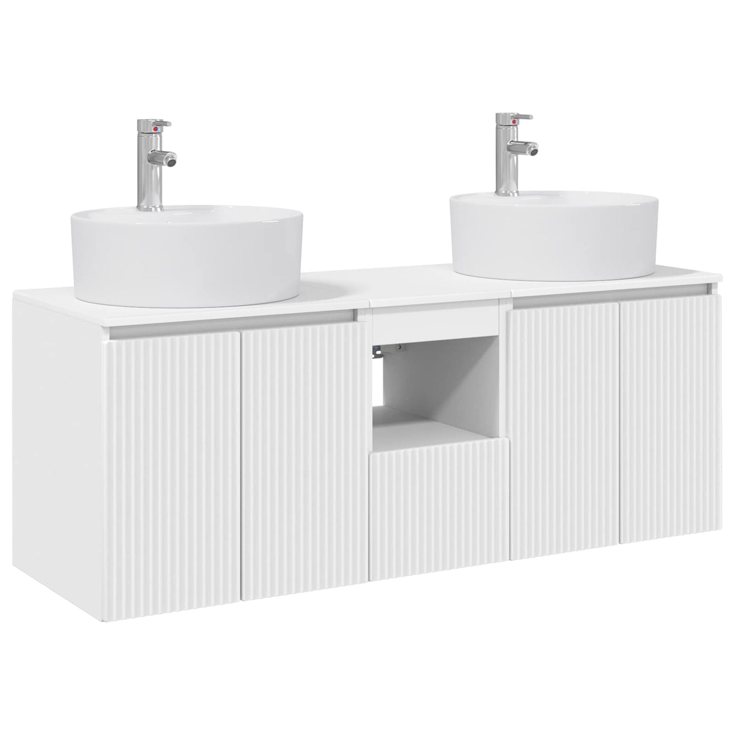 vidaXL Bathroom Cabinet Set 3 pcs White 49.5 x 44.5 x 65 cm