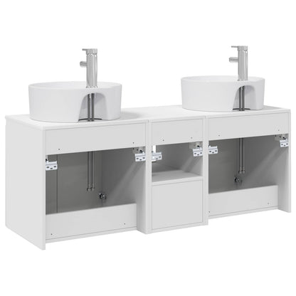 vidaXL Bathroom Cabinet Set 3 pcs White 49.5 x 44.5 x 65 cm