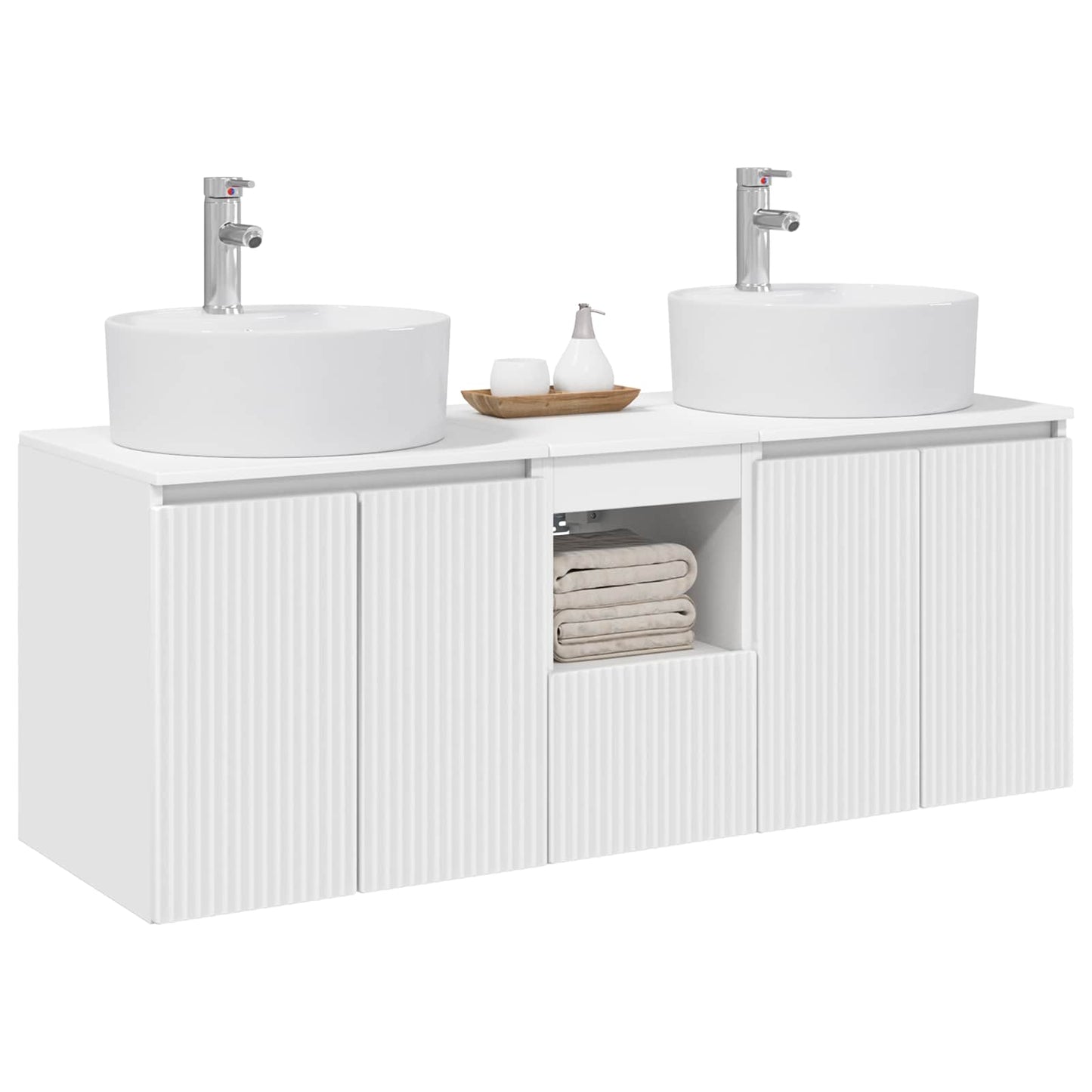 vidaXL Bathroom Cabinet Set 3 pcs White 49.5 x 44.5 x 65 cm
