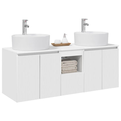 vidaXL Bathroom Cabinet Set 3 pcs White 49.5 x 44.5 x 65 cm