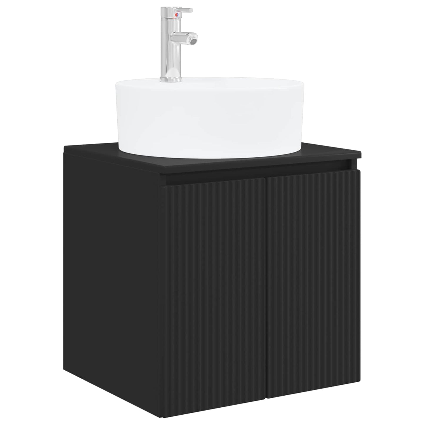 vidaXL Bathroom Cabinet Set 3 pcs Black 49.5 x 44.5 x 65 cm