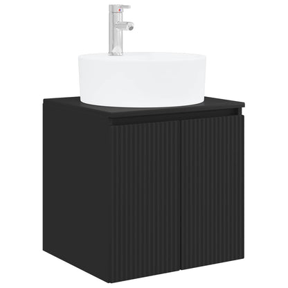 vidaXL Bathroom Cabinet Set 3 pcs Black 49.5 x 44.5 x 65 cm