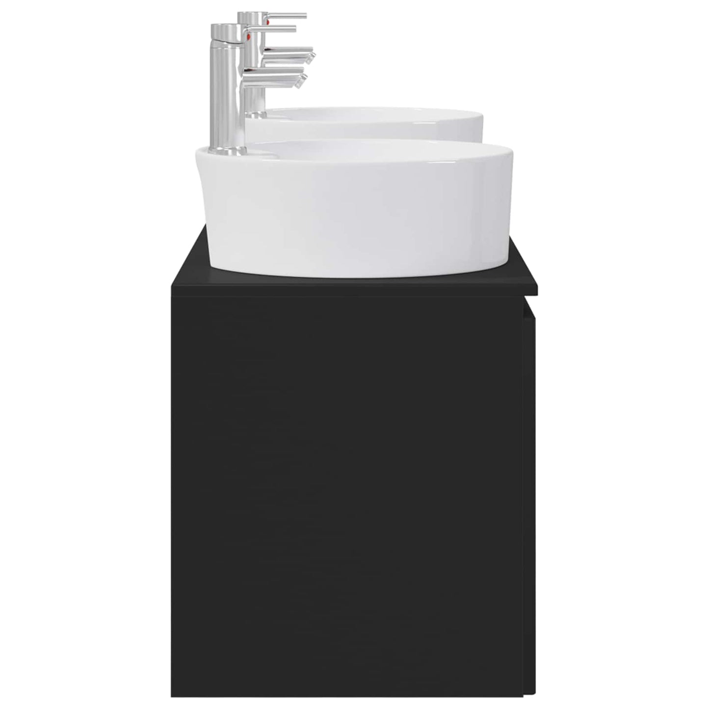vidaXL Bathroom Cabinet Set 3 pcs Black 49.5 x 44.5 x 65 cm