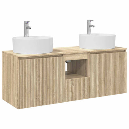 vidaXL Bathroom Cabinet Set 3 pcs Sonoma Oak 49.5 x 44.5 x 65 cm