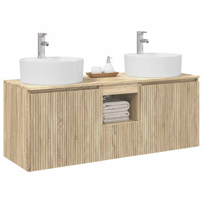 vidaXL Bathroom Cabinet Set 3 pcs Sonoma Oak 49.5 x 44.5 x 65 cm