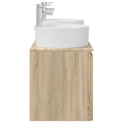 vidaXL Bathroom Cabinet Set 3 pcs Sonoma Oak 49.5 x 44.5 x 65 cm