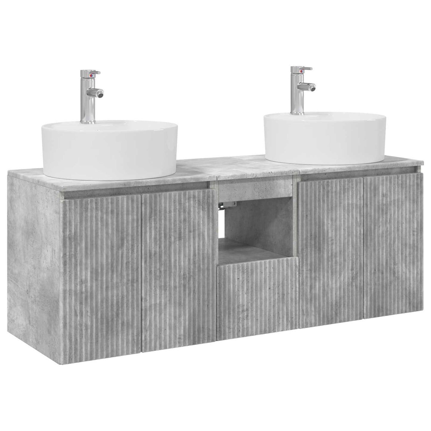 vidaXL Bathroom Cabinet Set 3 pcs Concrete Grey 49.5 x 44.5 x 65 cm