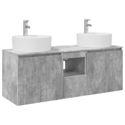 vidaXL Bathroom Cabinet Set 3 pcs Concrete Grey 49.5 x 44.5 x 65 cm