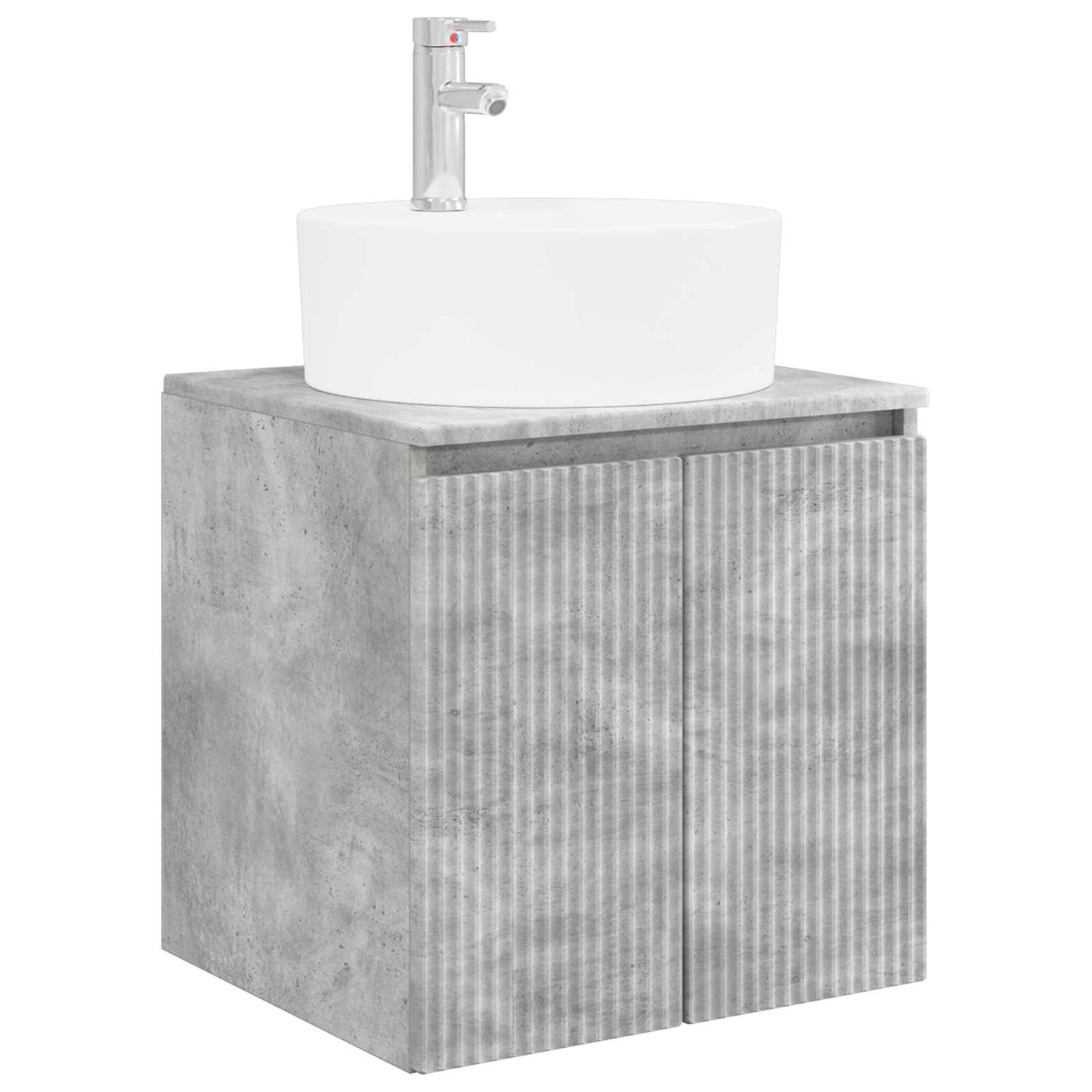 vidaXL Bathroom Cabinet Set 3 pcs Concrete Grey 49.5 x 44.5 x 65 cm