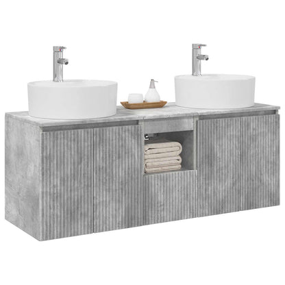 vidaXL Bathroom Cabinet Set 3 pcs Concrete Grey 49.5 x 44.5 x 65 cm
