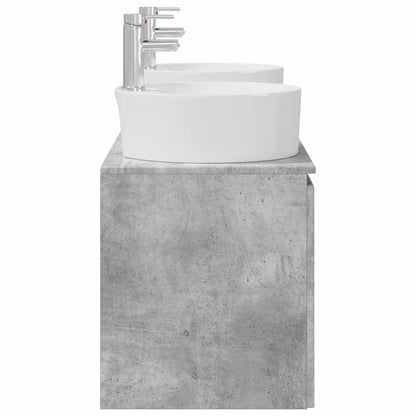 vidaXL Bathroom Cabinet Set 3 pcs Concrete Grey 49.5 x 44.5 x 65 cm