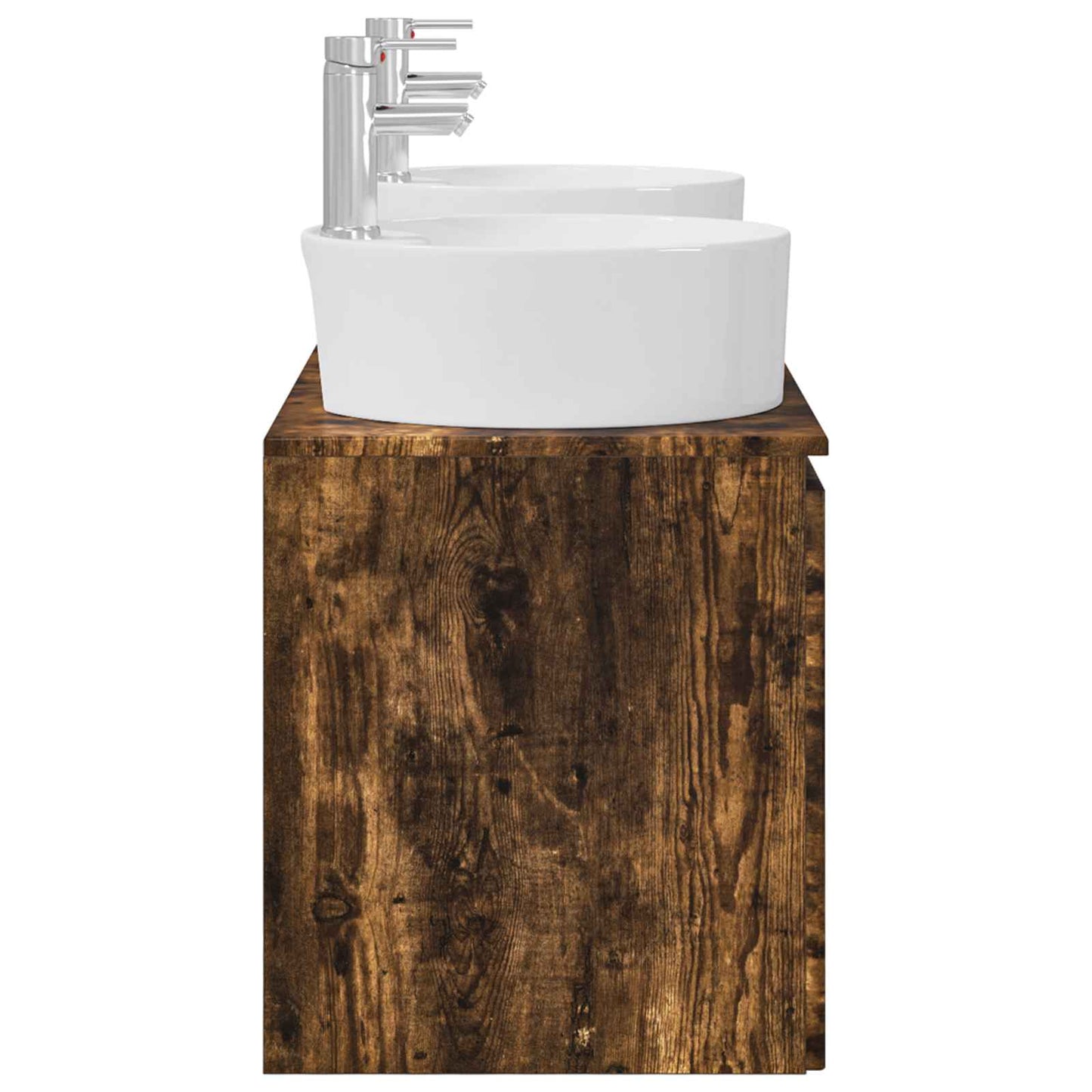 vidaXL Bathroom Cabinet Set 3 pcs Smoked Oak 49.5 x 44.5 x 65 cm
