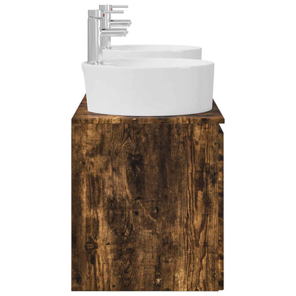 vidaXL Bathroom Cabinet Set 3 pcs Smoked Oak 49.5 x 44.5 x 65 cm
