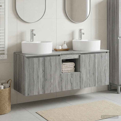 vidaXL Bathroom Cabinet Set 3 pcs Grey Sonoma 49.5 x 44.5 x 65 cm