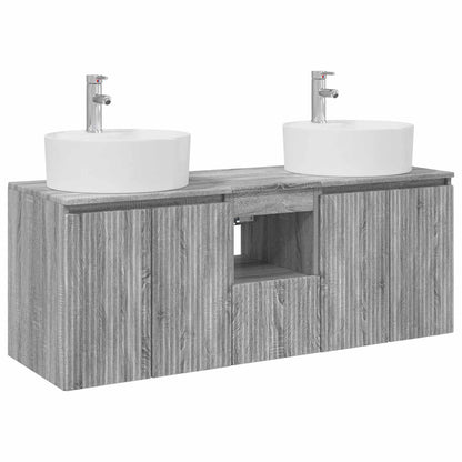 vidaXL Bathroom Cabinet Set 3 pcs Grey Sonoma 49.5 x 44.5 x 65 cm