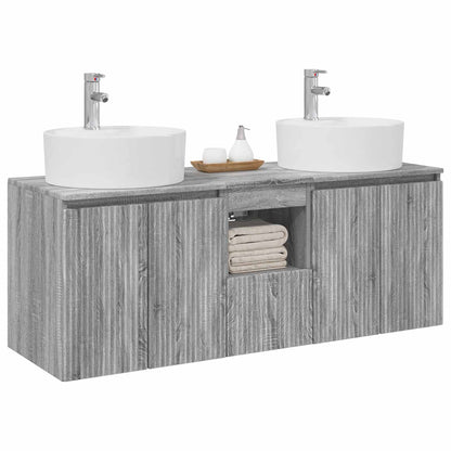 vidaXL Bathroom Cabinet Set 3 pcs Grey Sonoma 49.5 x 44.5 x 65 cm