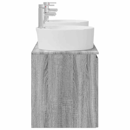 vidaXL Bathroom Cabinet Set 3 pcs Grey Sonoma 49.5 x 44.5 x 65 cm