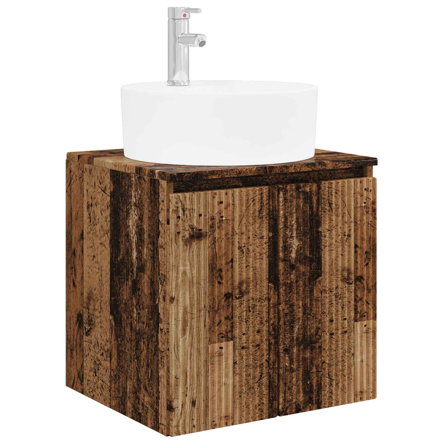 vidaXL Bathroom Cabinet Set 3 pcs Old Wood 49.5 x 44.5 x 65 cm