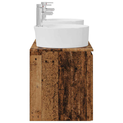 vidaXL Bathroom Cabinet Set 3 pcs Old Wood 49.5 x 44.5 x 65 cm