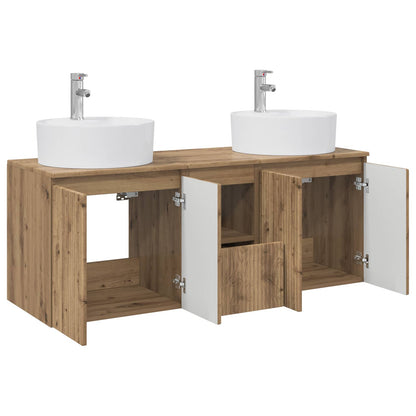vidaXL Bathroom Cabinet Set 3 pcs Artisan Oak 49.5 x 44.5 x 65 cm