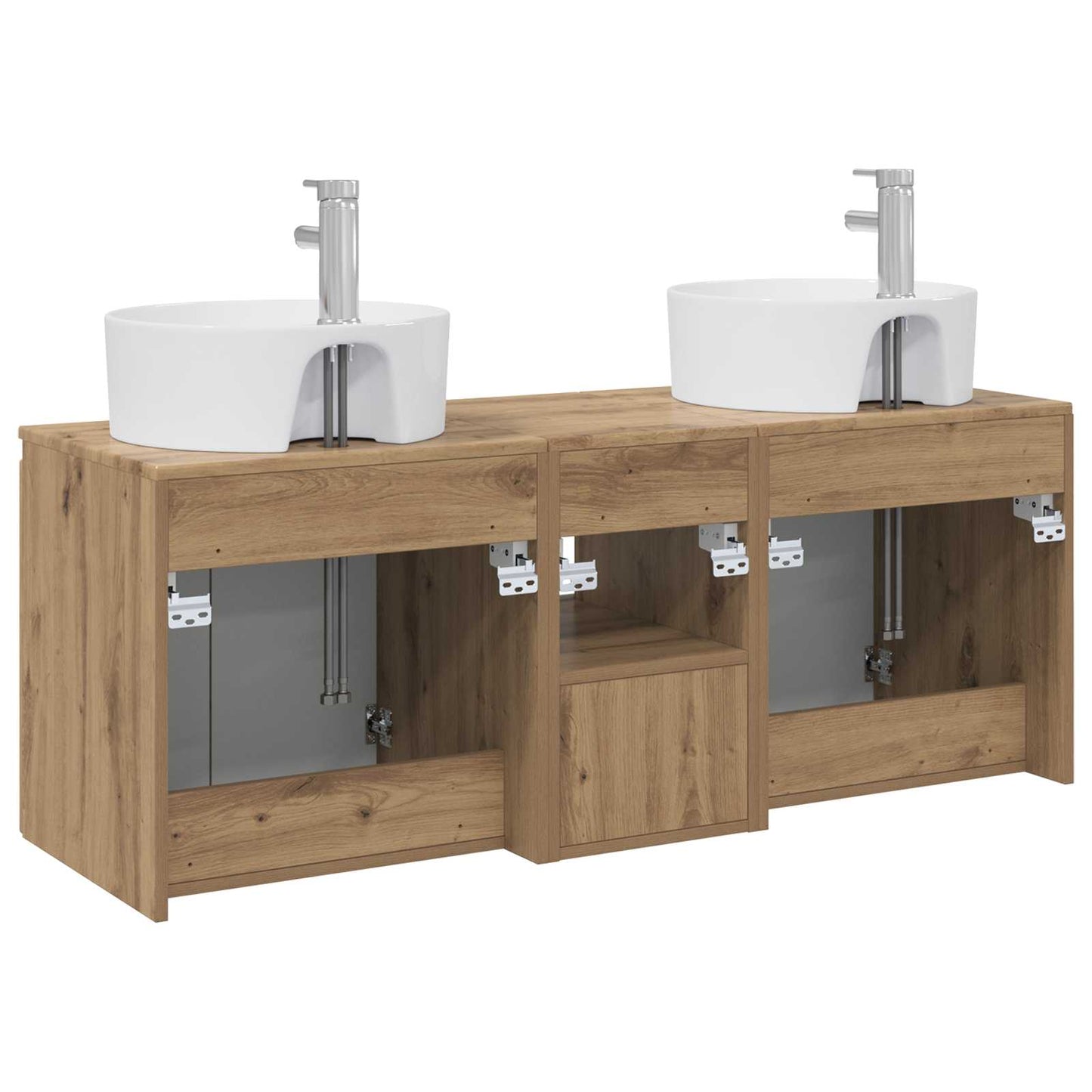 vidaXL Bathroom Cabinet Set 3 pcs Artisan Oak 49.5 x 44.5 x 65 cm