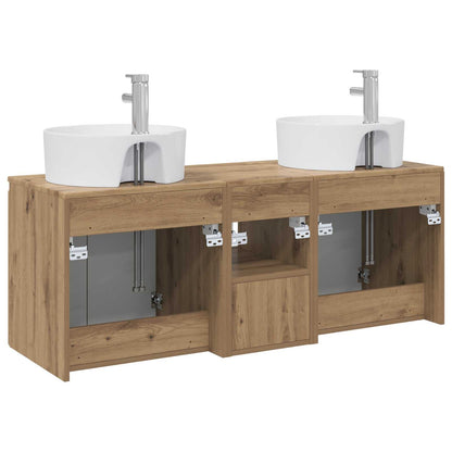 vidaXL Bathroom Cabinet Set 3 pcs Artisan Oak 49.5 x 44.5 x 65 cm