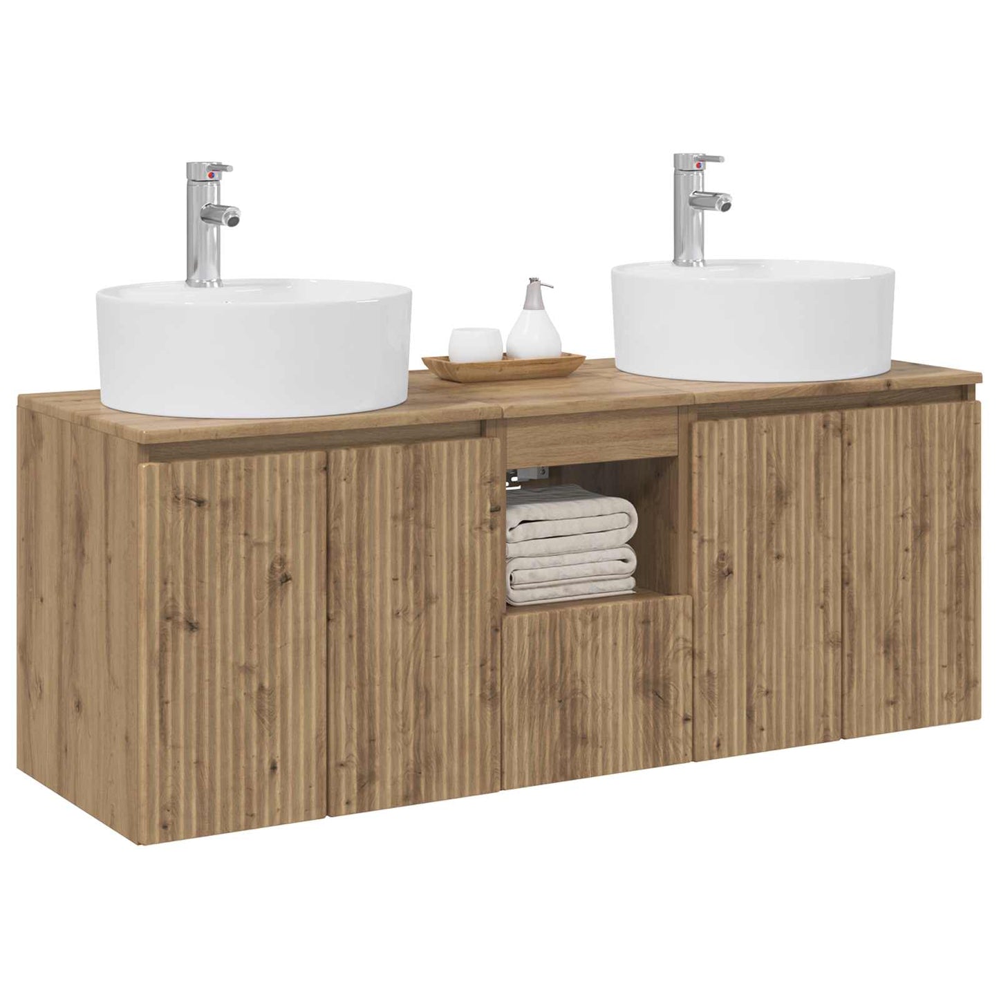vidaXL Bathroom Cabinet Set 3 pcs Artisan Oak 49.5 x 44.5 x 65 cm