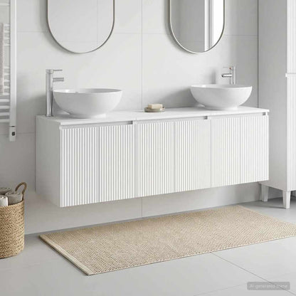 vidaXL Bathroom Cabinet Set 3 pcs White 49.5 x 44.5 x 65 cm