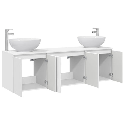 vidaXL Bathroom Cabinet Set 3 pcs White 49.5 x 44.5 x 65 cm