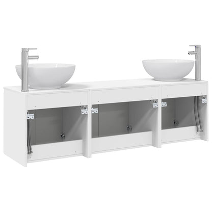 vidaXL Bathroom Cabinet Set 3 pcs White 49.5 x 44.5 x 65 cm