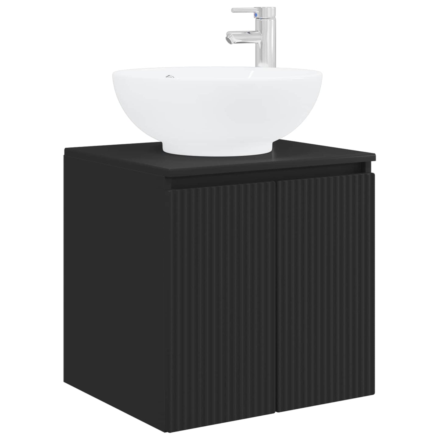 vidaXL Bathroom Cabinet Set 3 pcs Black 49.5 x 44.5 x 65 cm