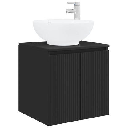 vidaXL Bathroom Cabinet Set 3 pcs Black 49.5 x 44.5 x 65 cm