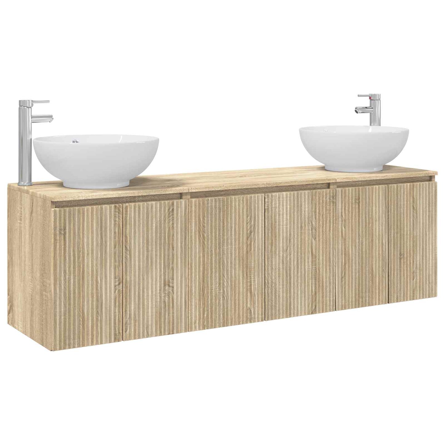 vidaXL Bathroom Cabinet Set 3 pcs Sonoma Oak 49.5 x 44.5 x 65 cm