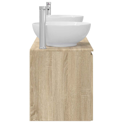 vidaXL Bathroom Cabinet Set 3 pcs Sonoma Oak 49.5 x 44.5 x 65 cm