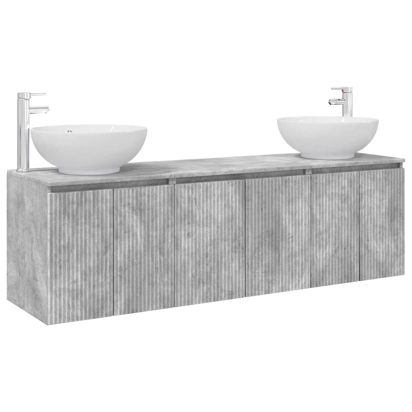 vidaXL Bathroom Cabinet Set 3 pcs Concrete Grey 49.5 x 44.5 x 65 cm