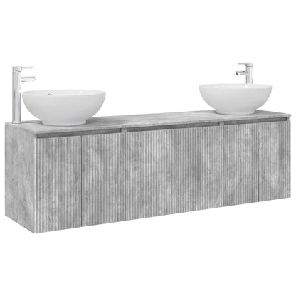 vidaXL Bathroom Cabinet Set 3 pcs Concrete Grey 49.5 x 44.5 x 65 cm
