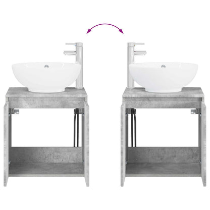 vidaXL Bathroom Cabinet Set 3 pcs Concrete Grey 49.5 x 44.5 x 65 cm