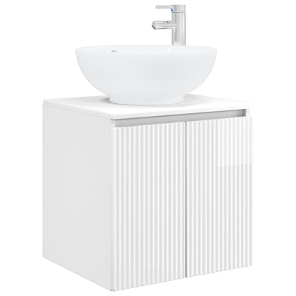 vidaXL Bathroom Cabinet Set 3 pcs High Gloss White 49.5 x 44.5 x 65 cm
