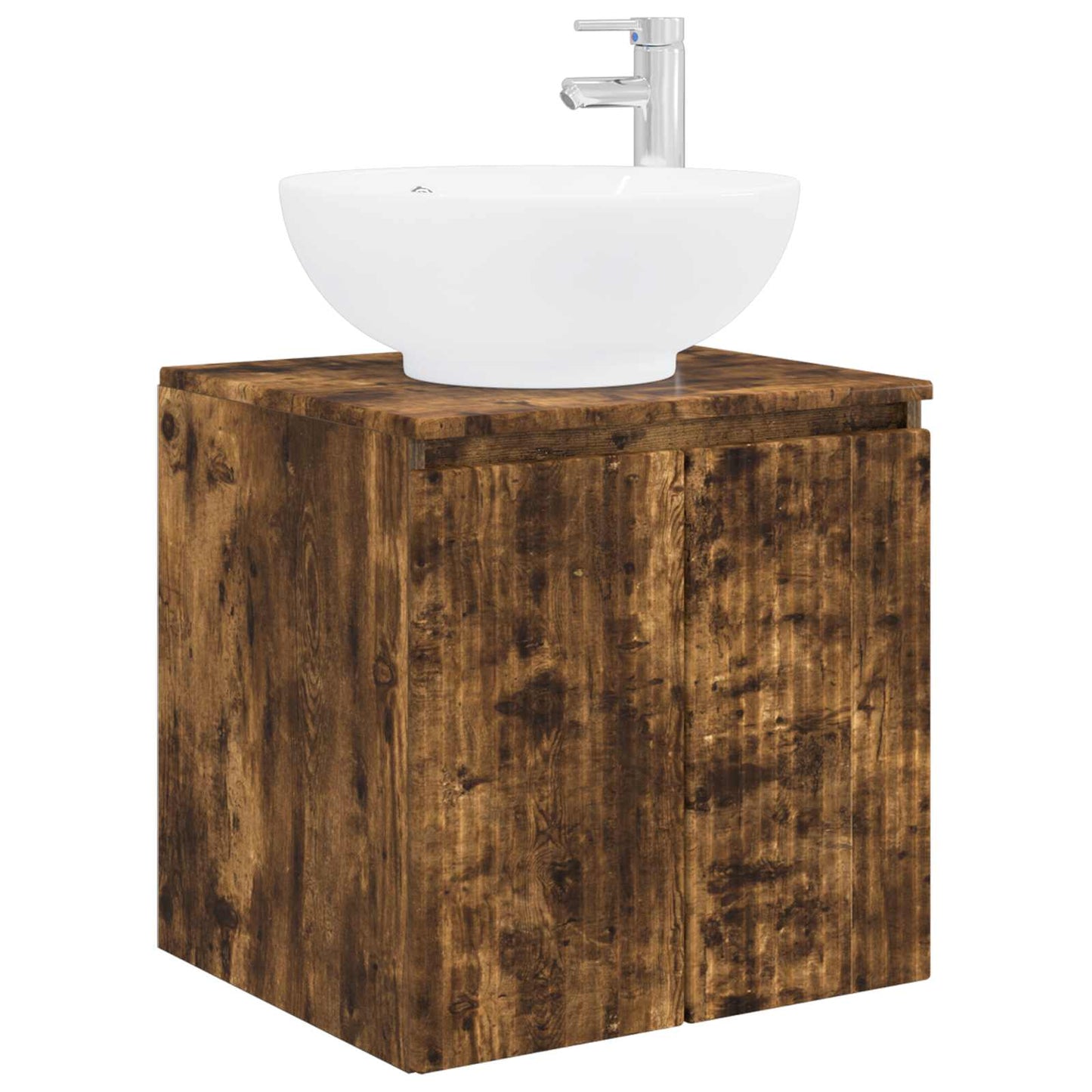 vidaXL Bathroom Cabinet Set 3 pcs Smoked Oak 49.5 x 44.5 x 65 cm