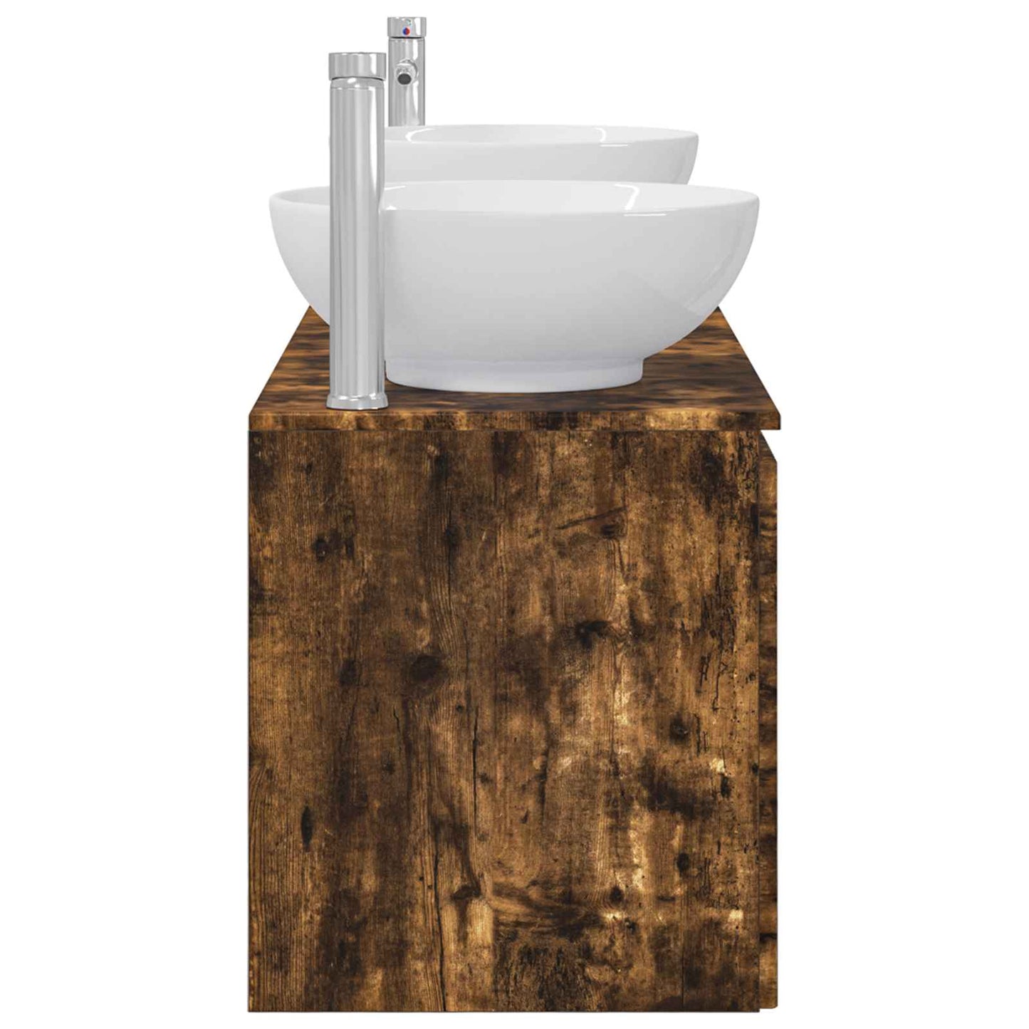 vidaXL Bathroom Cabinet Set 3 pcs Smoked Oak 49.5 x 44.5 x 65 cm