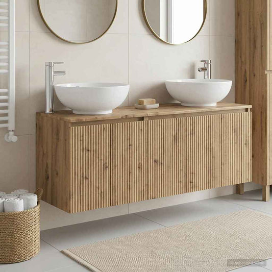 vidaXL Bathroom Cabinet Set 3 pcs Artisan Oak 161.5 x 44.5 x 80 cm